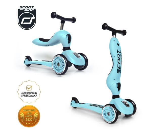 Scoot & Ride Highwaykick 1 Jeździk i hulajnoga 2w1 Blueberry - 573304 - zdjęcie 2